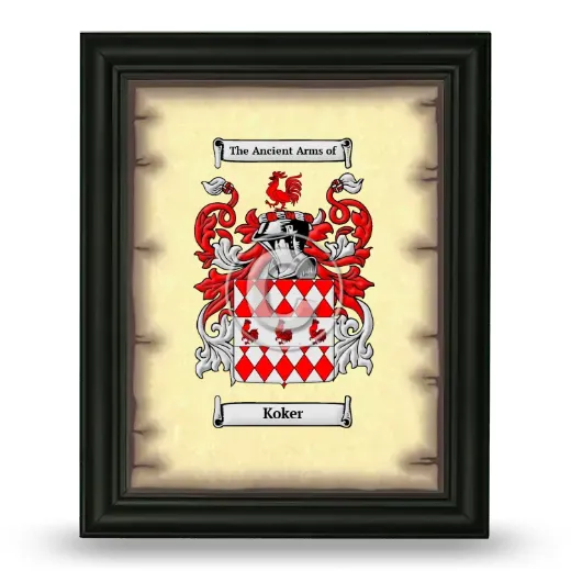 Koker Coat of Arms Framed - Black