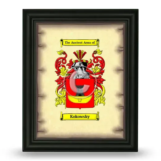 Kokowsky Coat of Arms Framed - Black