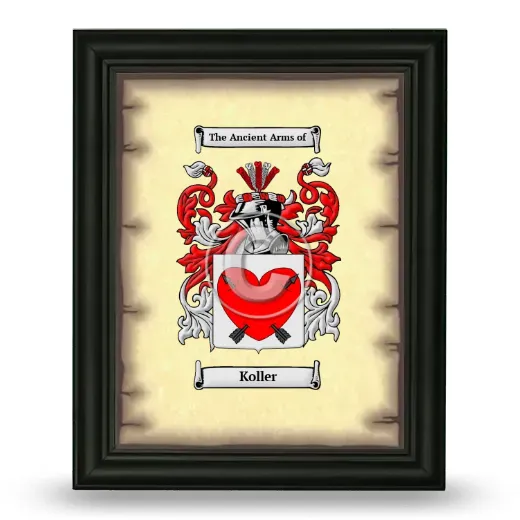 Koller Coat of Arms Framed - Black