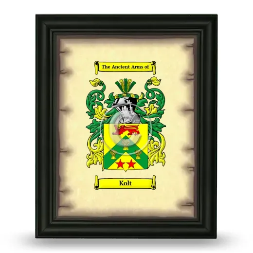 Kolt Coat of Arms Framed - Black
