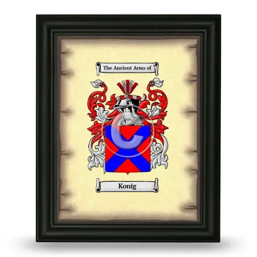 Konig Coat of Arms Framed - Black