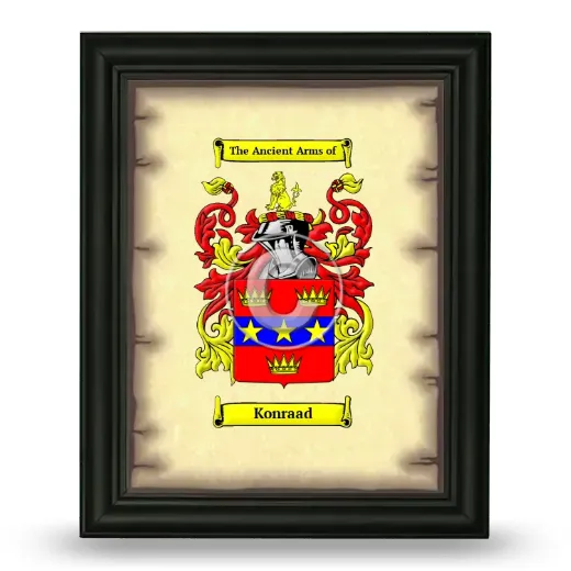 Konraad Coat of Arms Framed - Black