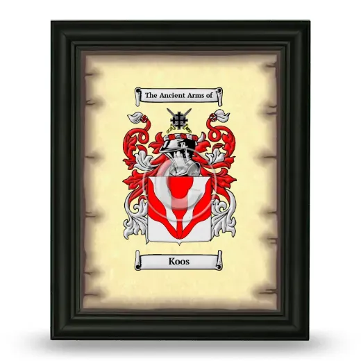 Koos Coat of Arms Framed - Black
