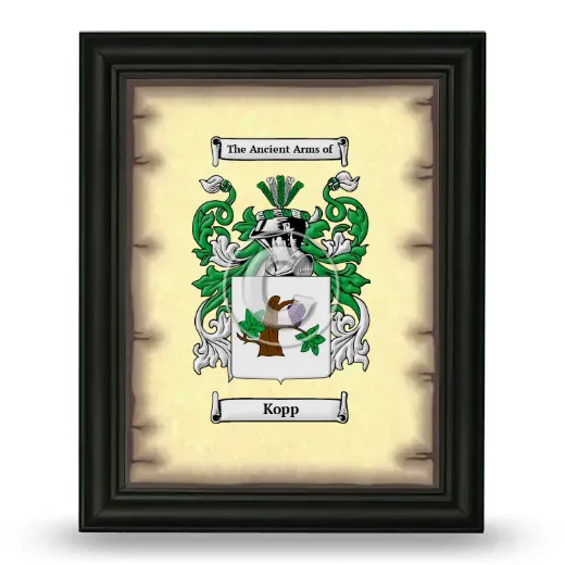 Kopp Coat of Arms Framed - Black
