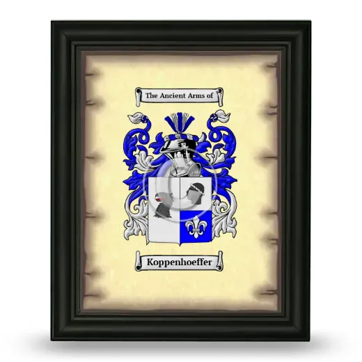 Koppenhoeffer Coat of Arms Framed - Black