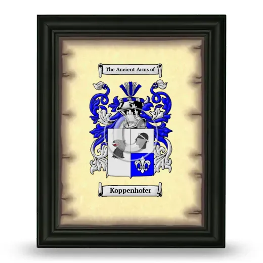 Koppenhofer Coat of Arms Framed - Black