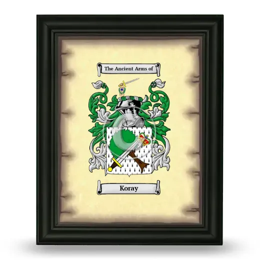 Koray Coat of Arms Framed - Black