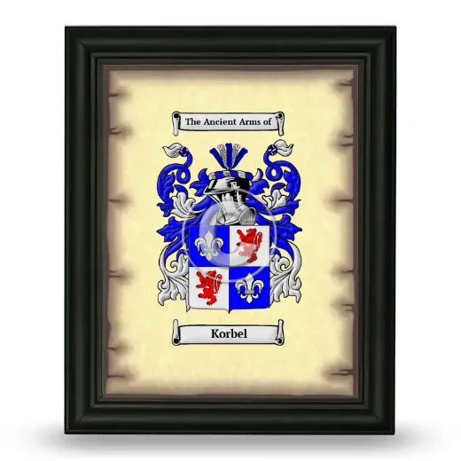 Korbel Coat of Arms Framed - Black