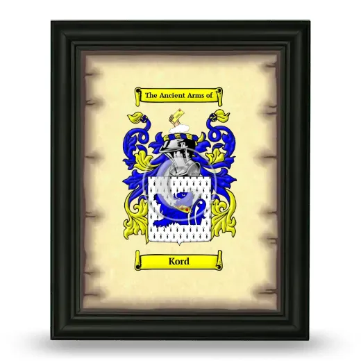 Kord Coat of Arms Framed - Black