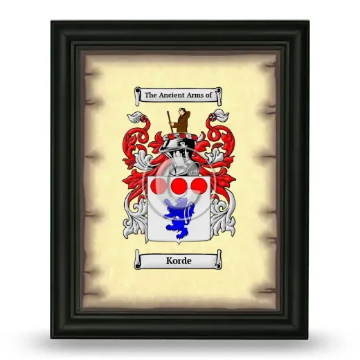 Korde Coat of Arms Framed - Black
