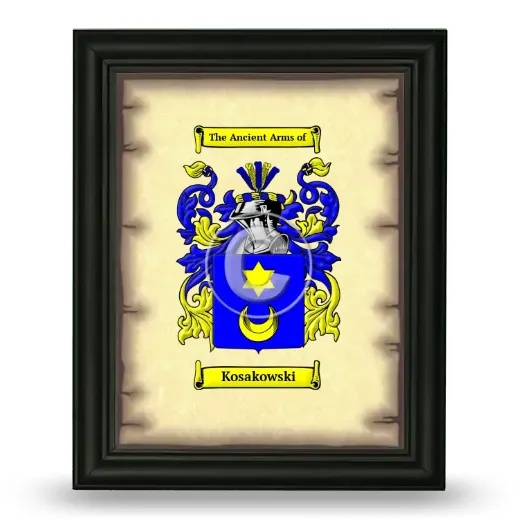Kosakowski Coat of Arms Framed - Black