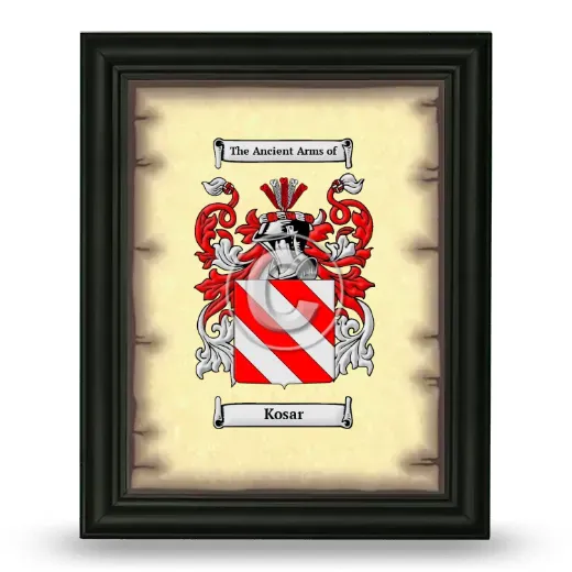 Kosar Coat of Arms Framed - Black