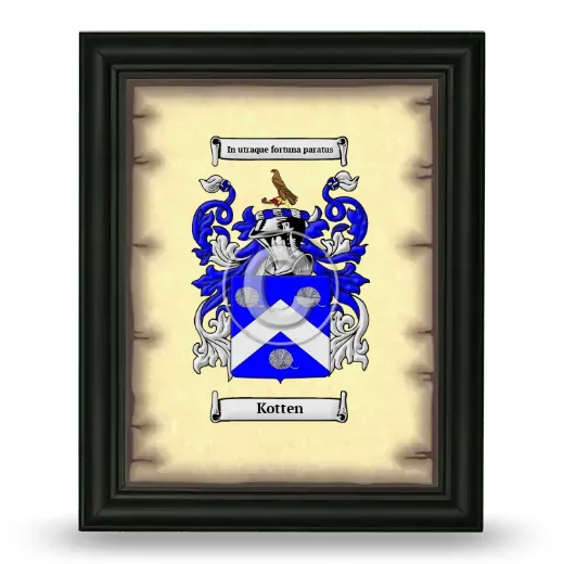 Kotten Coat of Arms Framed - Black