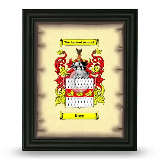 Kovy Coat of Arms Framed - Black