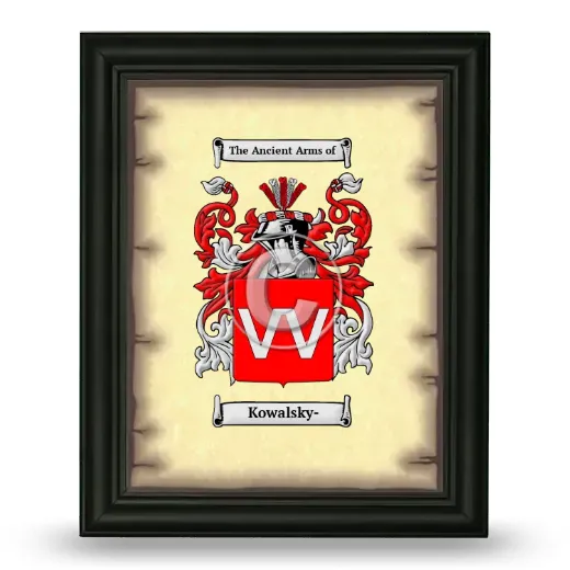 Kowalsky- Coat of Arms Framed - Black