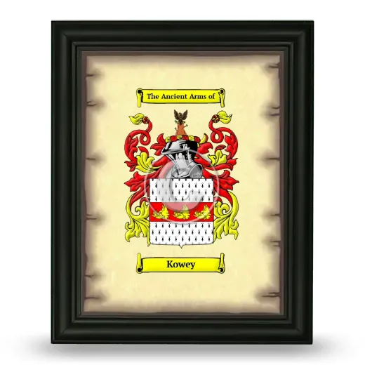 Kowey Coat of Arms Framed - Black