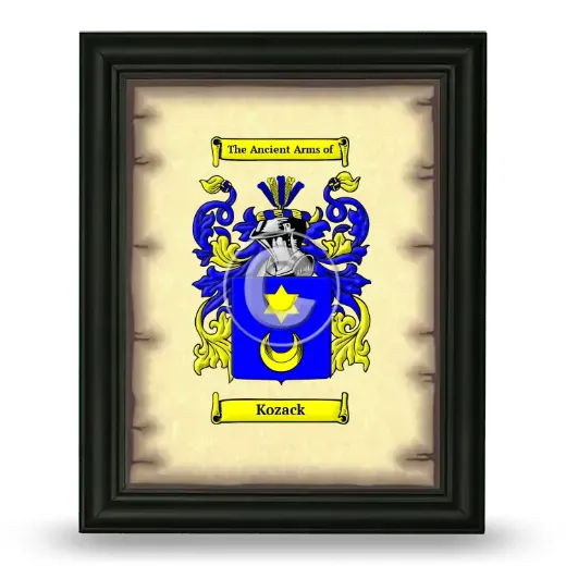 Kozack Coat of Arms Framed - Black