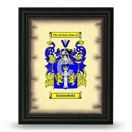 Krähenbühl Coat of Arms Framed - Black