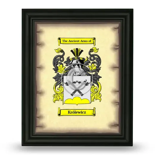 Królewicz Coat of Arms Framed - Black