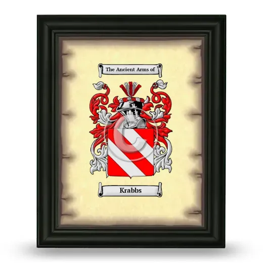 Krabbs Coat of Arms Framed - Black