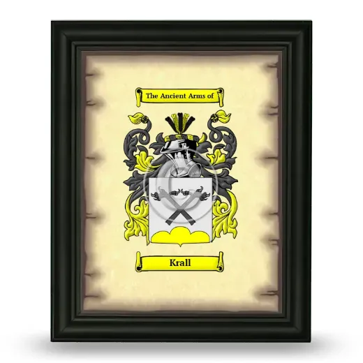 Krall Coat of Arms Framed - Black