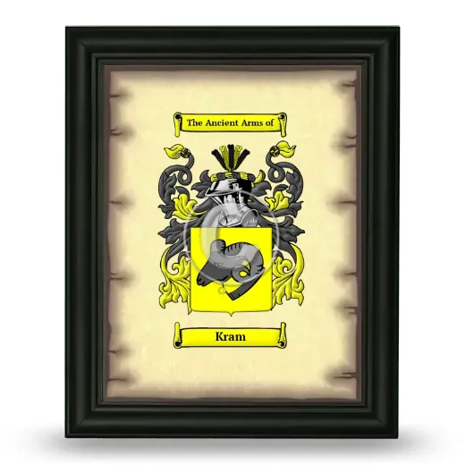 Kram Coat of Arms Framed - Black
