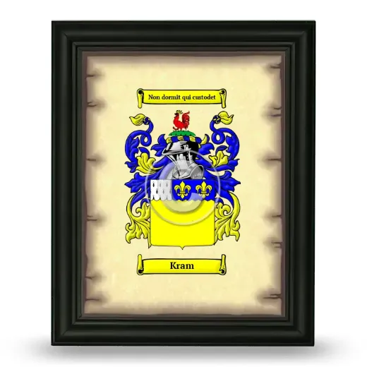 Kram Coat of Arms Framed - Black