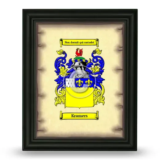 Kramers Coat of Arms Framed - Black
