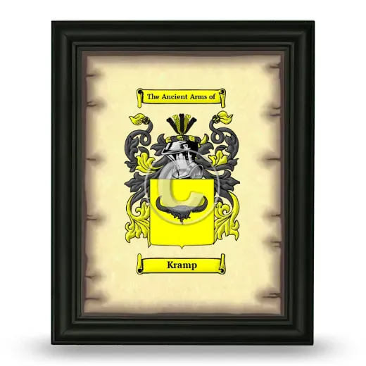 Kramp Coat of Arms Framed - Black