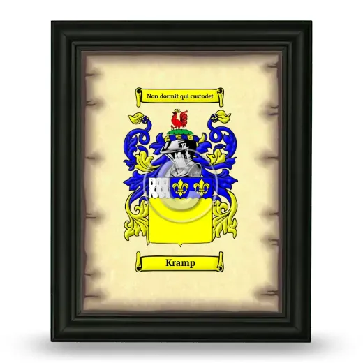Kramp Coat of Arms Framed - Black