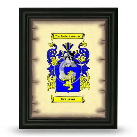 Krausser Coat of Arms Framed - Black