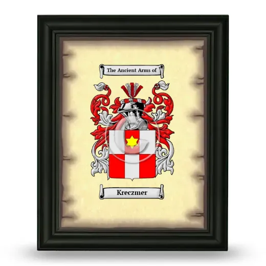 Kreczmer Coat of Arms Framed - Black