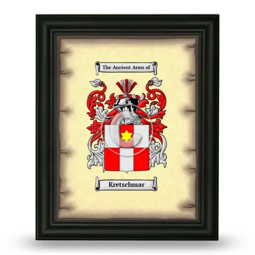 Kretschmar Coat of Arms Framed - Black