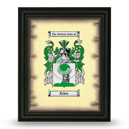 Krien Coat of Arms Framed - Black