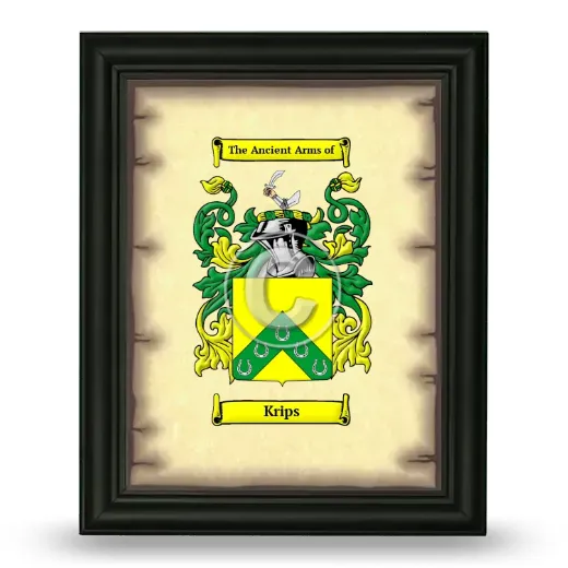 Krips Coat of Arms Framed - Black