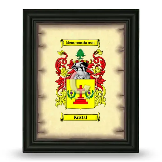 Kristal Coat of Arms Framed - Black