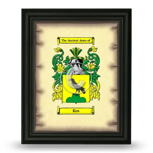 Kro Coat of Arms Framed - Black
