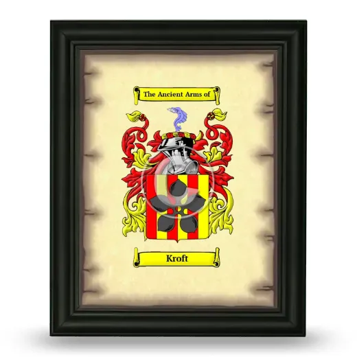 Kroft Coat of Arms Framed - Black