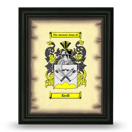 Kroll Coat of Arms Framed - Black