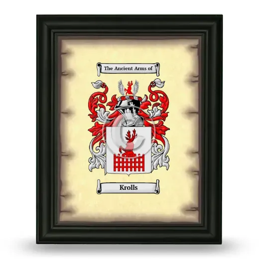 Krolls Coat of Arms Framed - Black