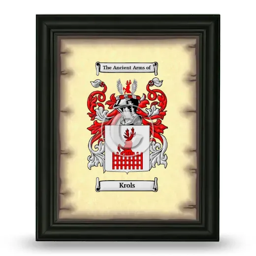 Krols Coat of Arms Framed - Black