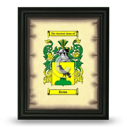 Krom Coat of Arms Framed - Black