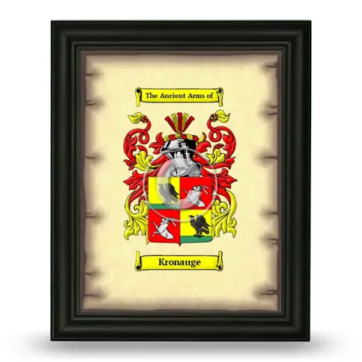 Kronauge Coat of Arms Framed - Black
