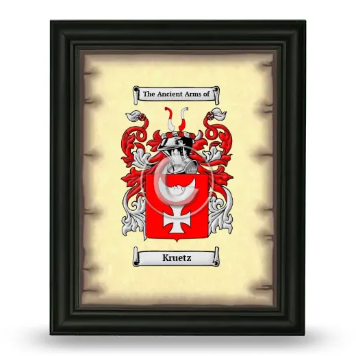 Kruetz Coat of Arms Framed - Black