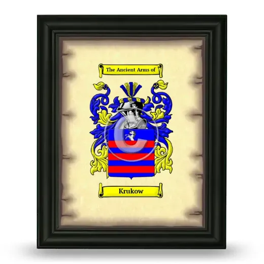 Krukow Coat of Arms Framed - Black
