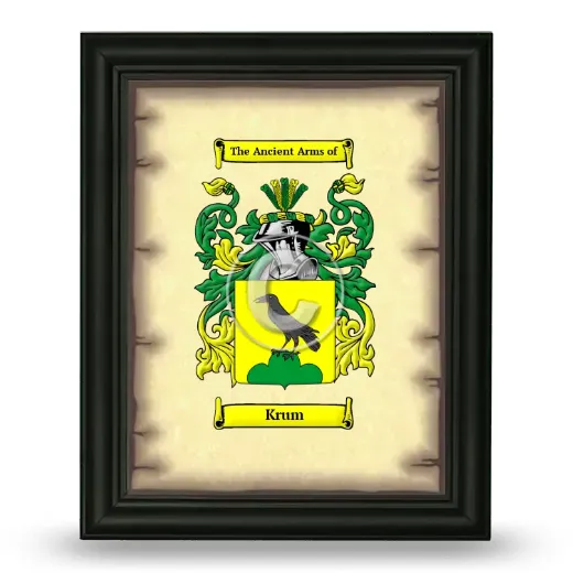 Krum Coat of Arms Framed - Black