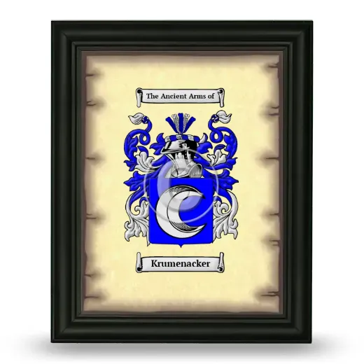 Krumenacker Coat of Arms Framed - Black