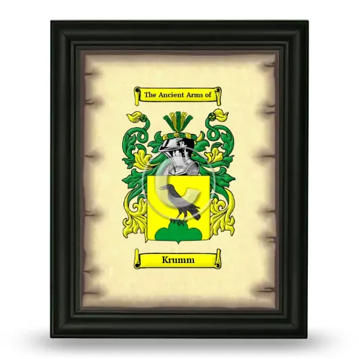 Krumm Coat of Arms Framed - Black
