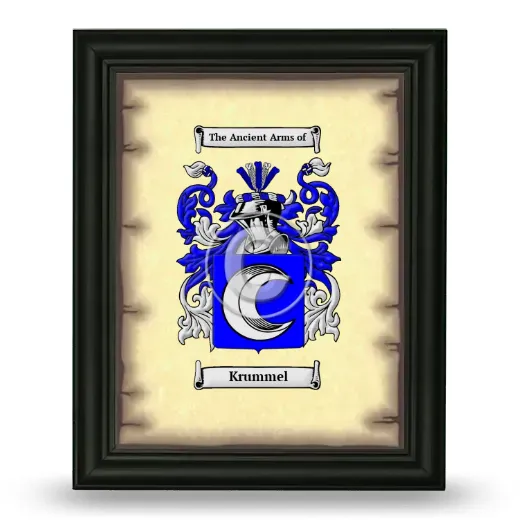 Krummel Coat of Arms Framed - Black