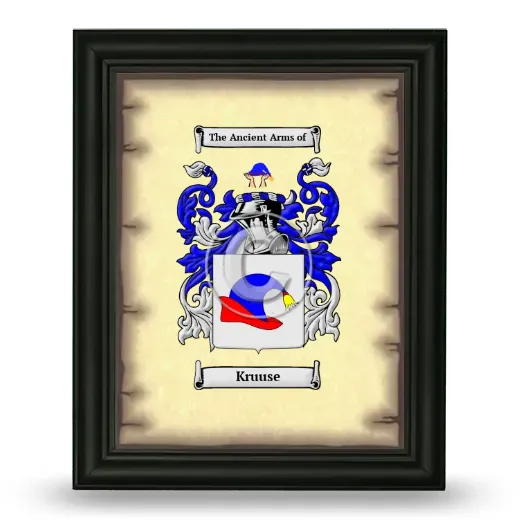 Kruuse Coat of Arms Framed - Black